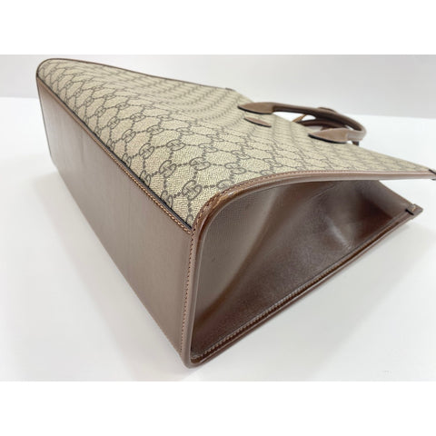 GUCCI GG Supreme 2WAY Handbag Brown WS31709