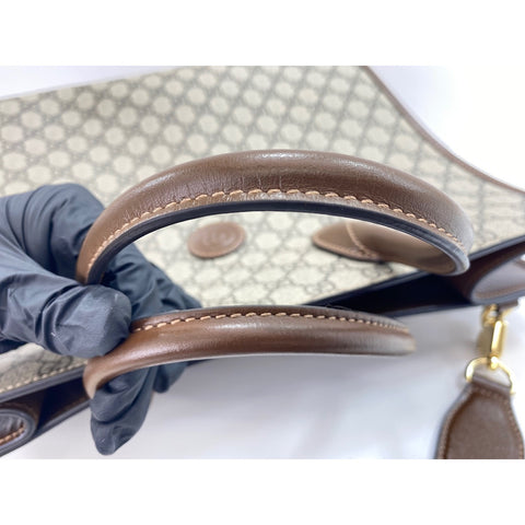 GUCCI GG Supreme 2WAY Handbag Brown WS31709
