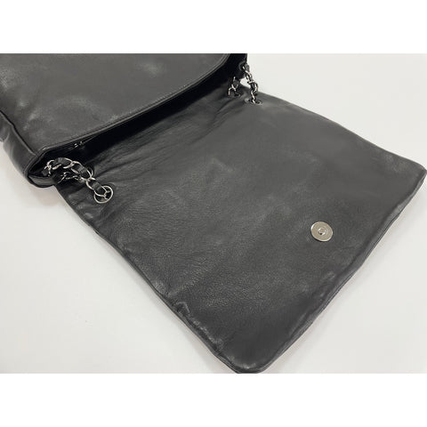 CHANEL Lambskin Patchwork COCO Mark Shoulder Bag black WS31710