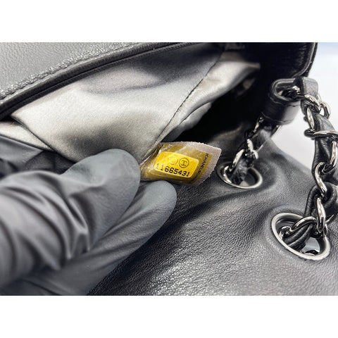 CHANEL Lambskin Patchwork COCO Mark Shoulder Bag black WS31710