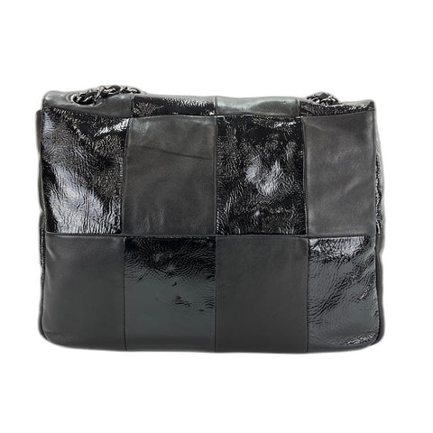 CHANEL Lambskin Patchwork COCO Mark Shoulder Bag black WS31710