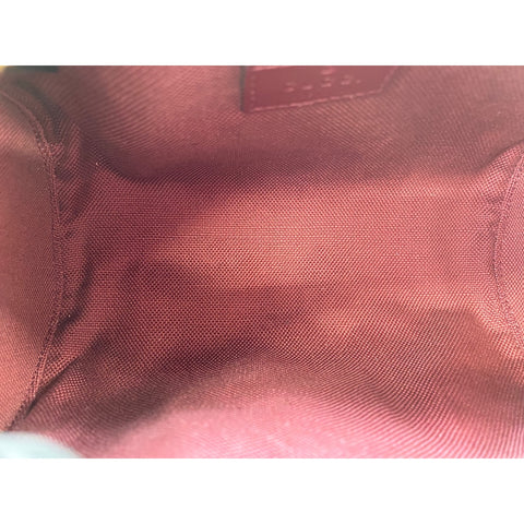 GUCCI Leather GG Shadow Shoulder Bag wine-red WS31714