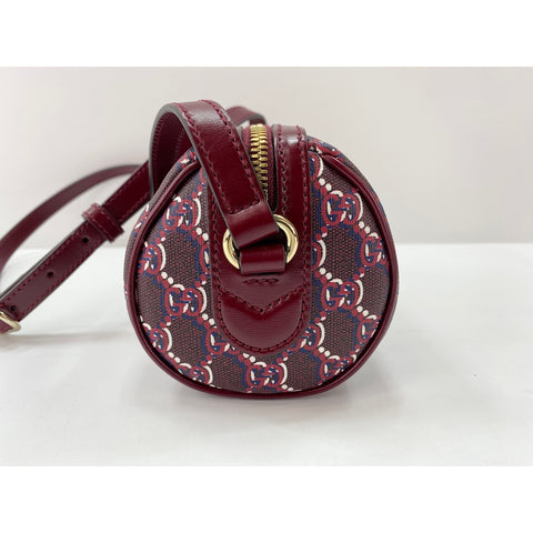 GUCCI Leather GG Shadow Shoulder Bag wine-red WS31714