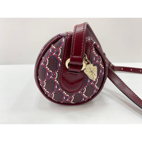 GUCCI Leather GG Shadow Shoulder Bag wine-red WS31714