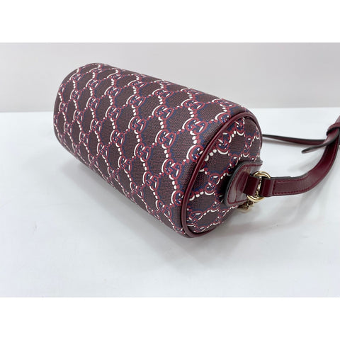 GUCCI Leather GG Shadow Shoulder Bag wine-red WS31714