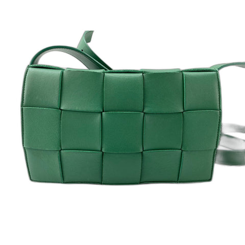 BOTTEGAVENETA Leather Cassette Shoulder Bag green WS31715