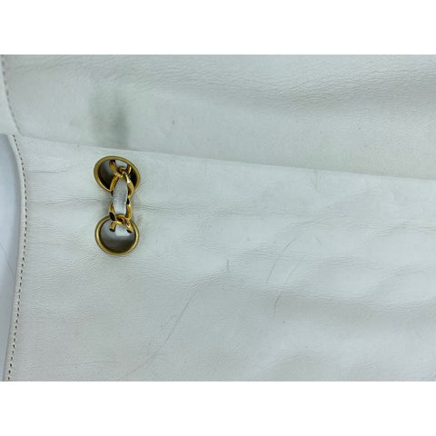 CHANEL Lambskin Matelasse25 Shoulder Bag white WS31717