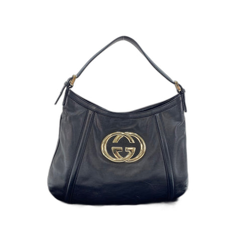 GUCCI Interlocking G Shoulder Bag black WS31724