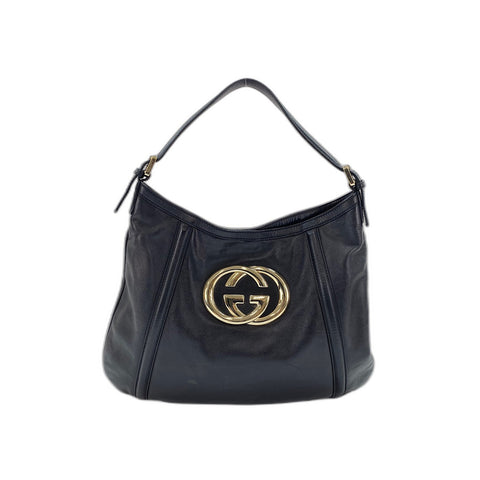 GUCCI Interlocking G Shoulder Bag black WS31724