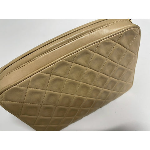 CHANEL Matrasse Shoulder Bag lambskin beige WS31732