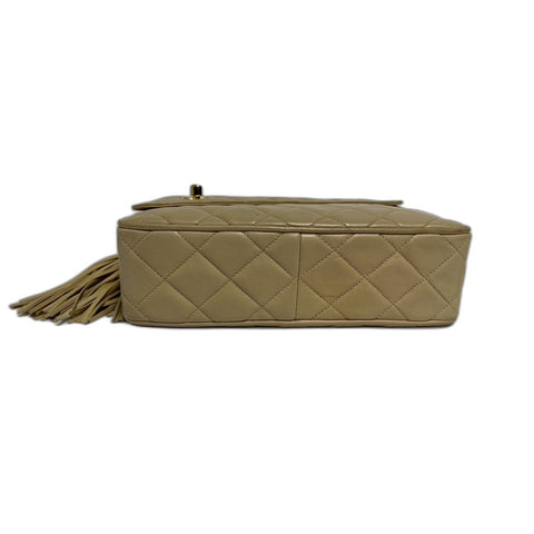 CHANEL Matrasse Shoulder Bag lambskin beige WS31732
