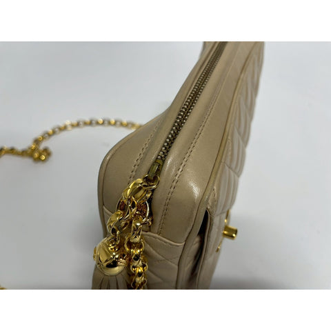 CHANEL Matrasse Shoulder Bag lambskin beige WS31732