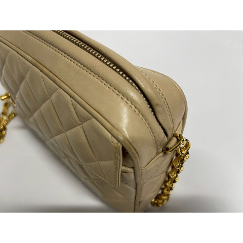 CHANEL Matrasse Shoulder Bag lambskin beige WS31732