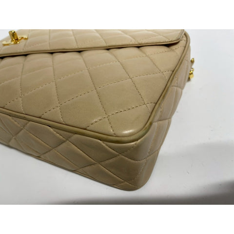 CHANEL Matrasse Shoulder Bag lambskin beige WS31732
