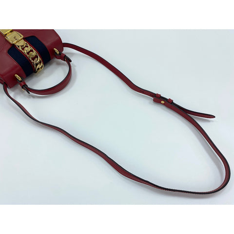 GUCCI 2WAY Sylvie Handbag Red WS31739