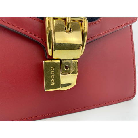 GUCCI 2WAY Sylvie Handbag Red WS31739