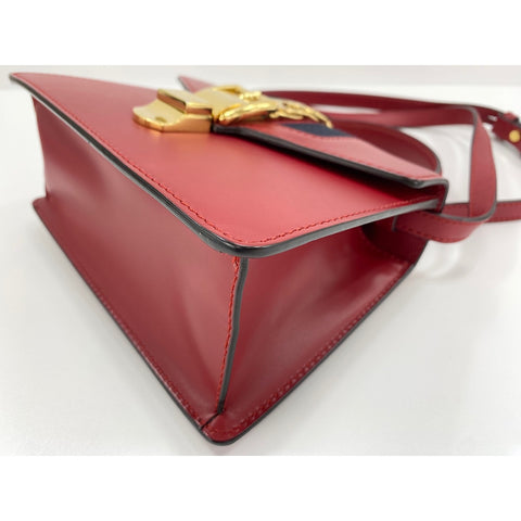 GUCCI 2WAY Sylvie Handbag Red WS31739