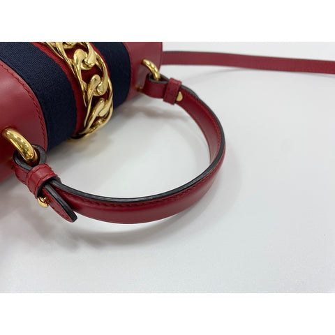 GUCCI 2WAY Sylvie Handbag Red WS31739