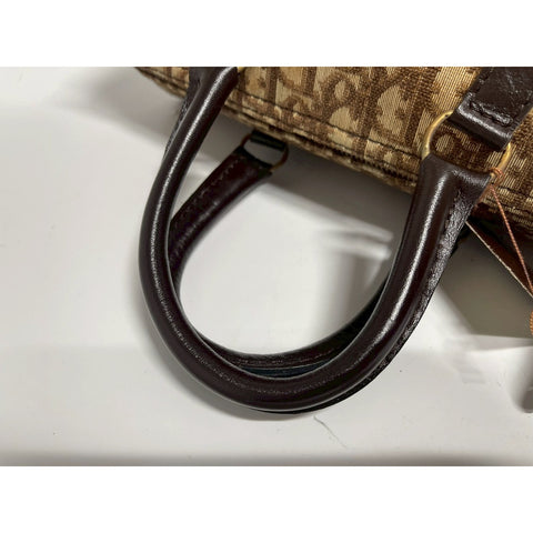 Christian Dior Boston bag trotter Handbag PVC Brown WS31743