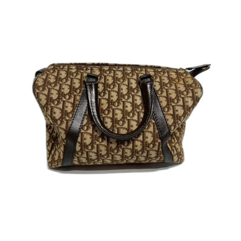 Christian Dior Boston bag trotter Handbag PVC Brown WS31743