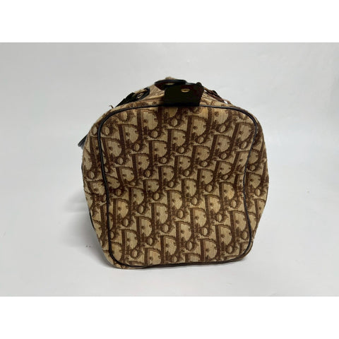 Christian Dior Boston bag trotter Handbag PVC Brown WS31743