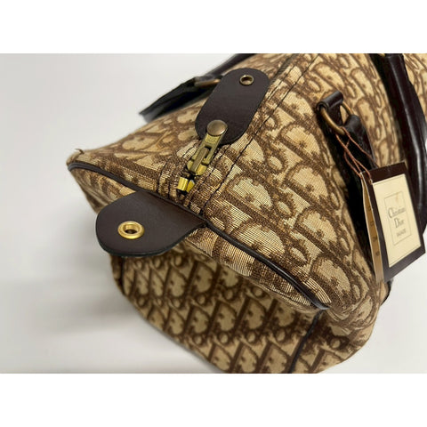 Christian Dior Boston bag trotter Handbag PVC Brown WS31743