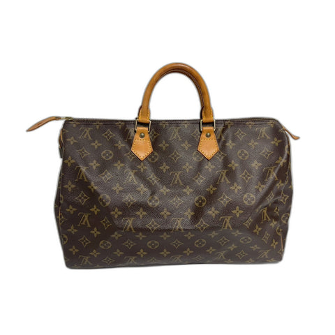 LOUIS VUITTON Speedy Handbag Brown WS31758