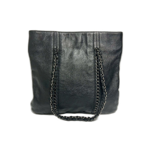 CHANEL Shoulder Bag leather black WS31762