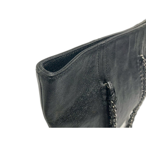 CHANEL Shoulder Bag leather black WS31762