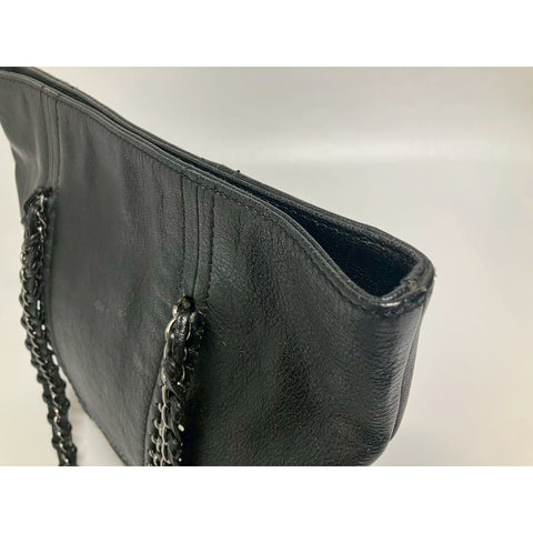 CHANEL Shoulder Bag leather black WS31762