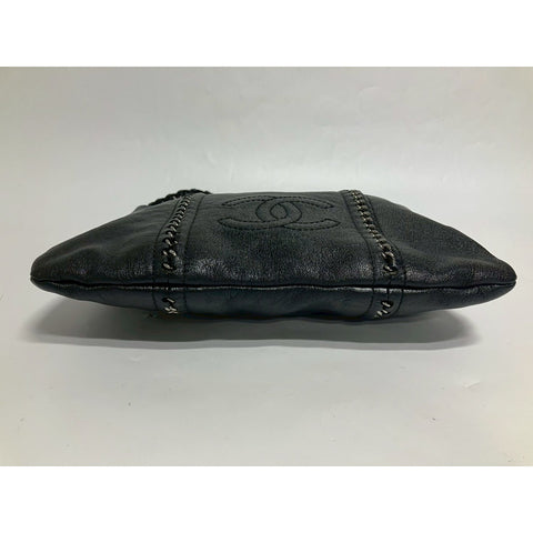 CHANEL Shoulder Bag leather black WS31762