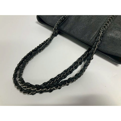 CHANEL Shoulder Bag leather black WS31762