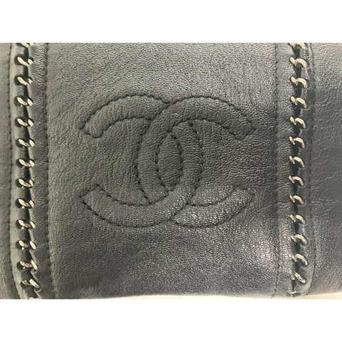 CHANEL Shoulder Bag leather black WS31762