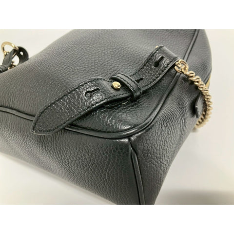 GUCCI Soho Shoulder Bag leather black WS31764