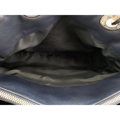 Christian Dior 2WAY Cannage Handbag Navy WS31770