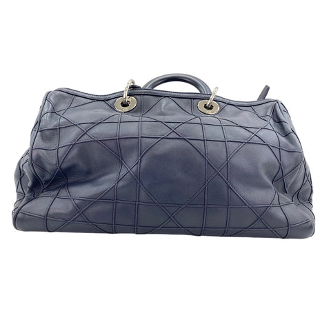 Christian Dior 2WAY Cannage Handbag Navy WS31770