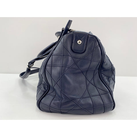 Christian Dior 2WAY Cannage Handbag Navy WS31770