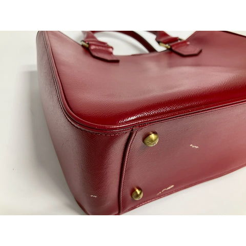 BURBERRY Shoulder Bag Handbag leather Red WS31779