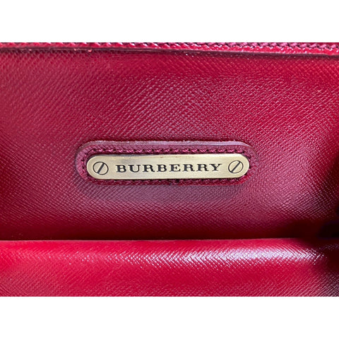BURBERRY Shoulder Bag Handbag leather Red WS31779