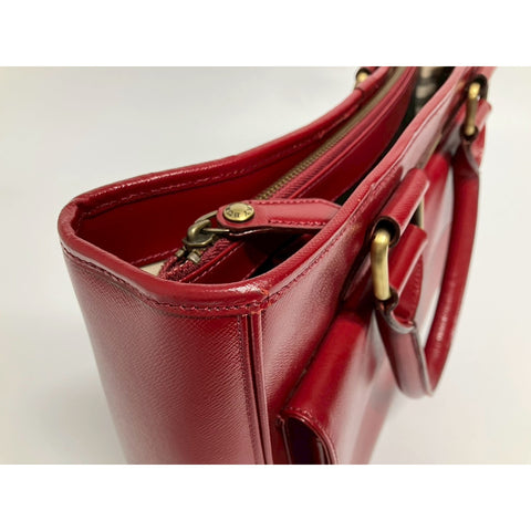 BURBERRY Shoulder Bag Handbag leather Red WS31779
