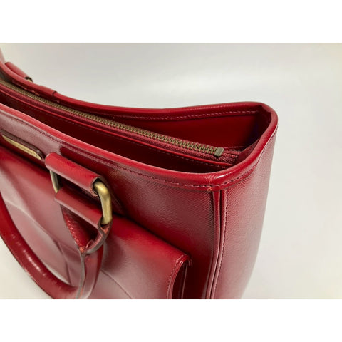 BURBERRY Shoulder Bag Handbag leather Red WS31779