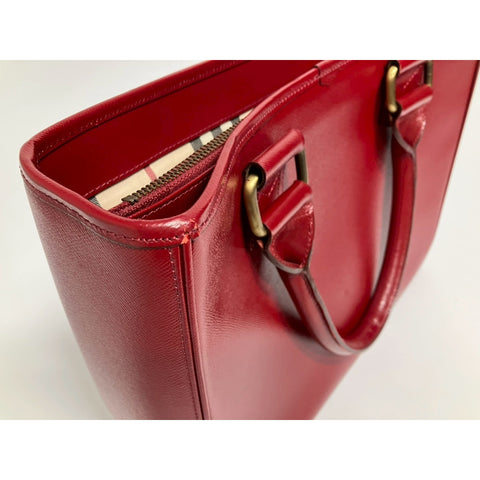 BURBERRY Shoulder Bag Handbag leather Red WS31779