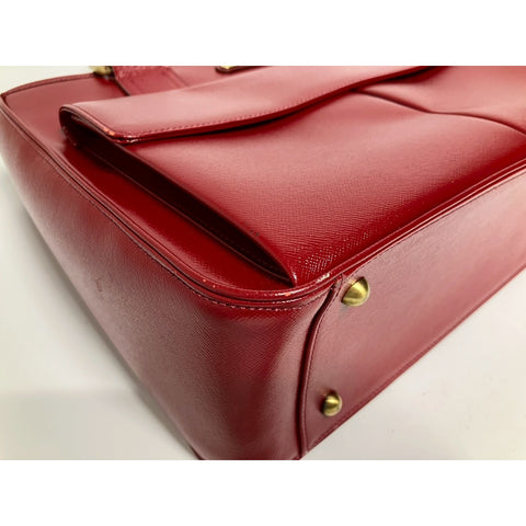 BURBERRY Shoulder Bag Handbag leather Red WS31779