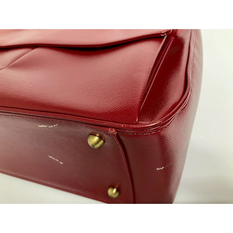BURBERRY Shoulder Bag Handbag leather Red WS31779