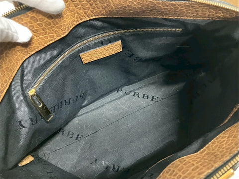 BURBERRY 2WAY Shoulder Bag Handbag leather Brown WS31781