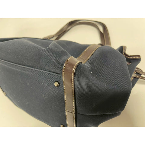 BURBERRY Shoulder Bag Handbag canvas Navy WS31782