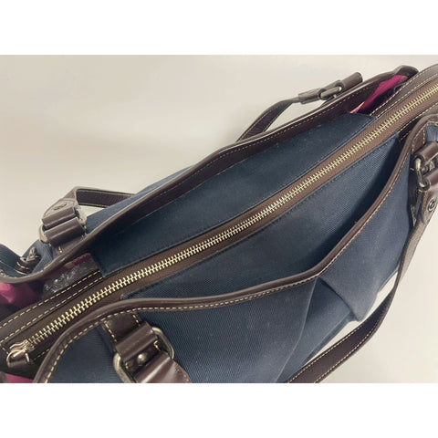 BURBERRY Shoulder Bag Handbag canvas Navy WS31782
