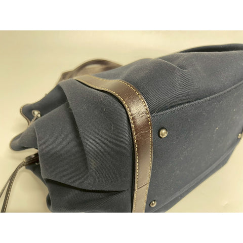 BURBERRY Shoulder Bag Handbag canvas Navy WS31782
