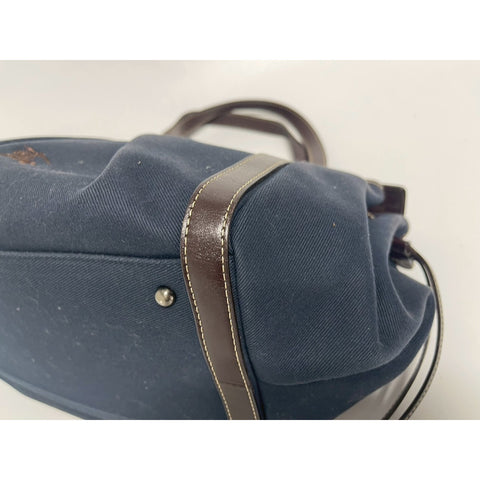 BURBERRY Shoulder Bag Handbag canvas Navy WS31782