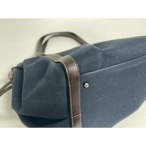 BURBERRY Shoulder Bag Handbag canvas Navy WS31782